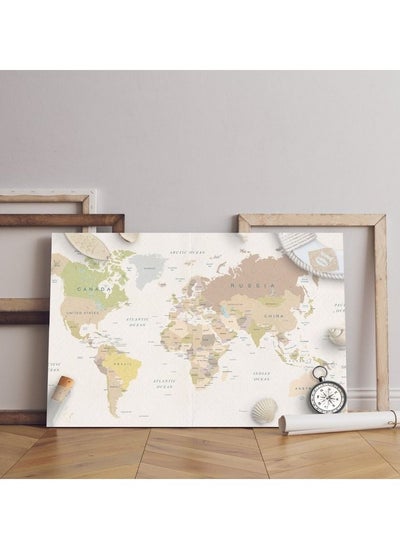 Buy Home Gallery sea travel things world map conposition Printed canvas wall art in Egypt