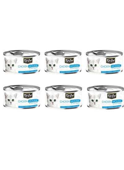 Buy Cat Mousse Wet Food Chicken And Tuna Topper Flavor 80g Pack of 6 in Saudi Arabia