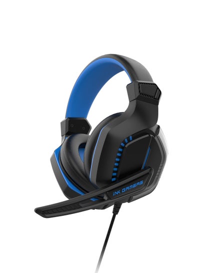 Buy GX200 Over Ear Wired Gaming Headphones for PS4 / PS5 / XBox / Switch / PC - Black/Blue in Saudi Arabia