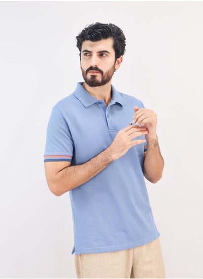 Buy Men's Performance Polo - Light Blue in Saudi Arabia