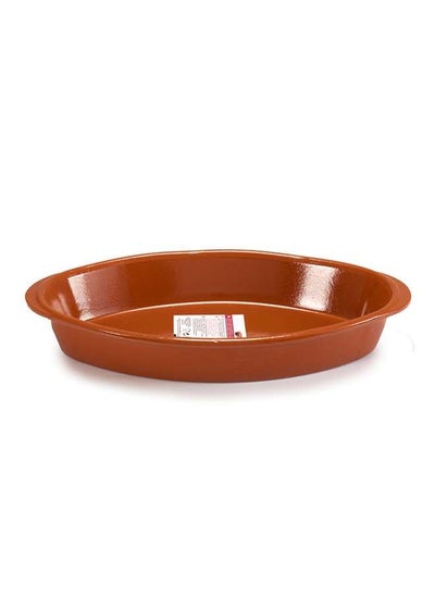 اشتري Brown Terracotta Deep Oval Plate 37 cm ,Spain في الامارات