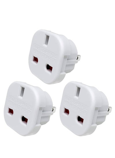 Buy UK to US Travel Adaptor Plug with Safety Shutter and Rotatable Pins, Suitable for People from UK/EU/UAE/KSA/HK/Singapore Travelling in US/JP/Canada/Australia/China etc.(3 Pieces) in Saudi Arabia