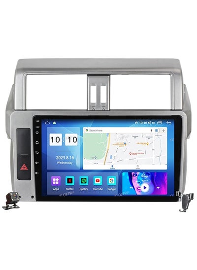 Buy Android Screen For Toyota Land Cruiser Prado 2014 To 2017 2GB RAM 32GB Memory Support Apple Carplay Android Auto Full HD Touch Screen 10 Inch built In Bluetooth USB Radio WiFi Play Store Backup Camera in UAE