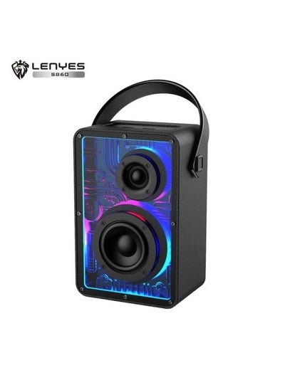 Buy RGB Transparent Wireless Subwoofer 5.3 Bluetooth 80W Portable Speaker in Saudi Arabia