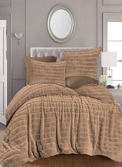 Buy Pacha Home Diana model Quilt + 2 pillowcases - Color Coffee: - Size: 220*240 - Weight: 6 kg. in Egypt