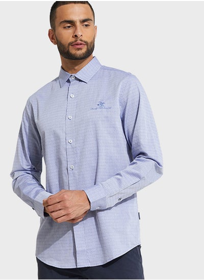 Buy Textured Slim Fit Shirt in Saudi Arabia