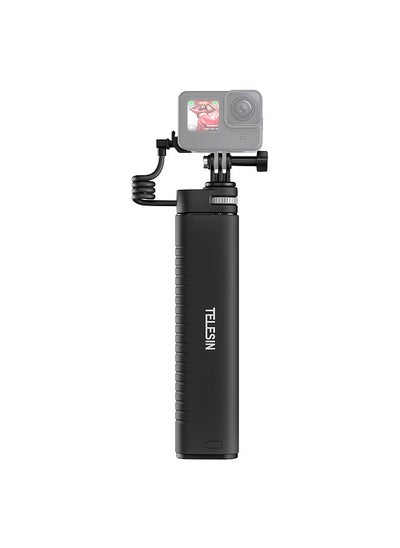 اشتري TELESIN  TE-CSS-001 Rechargeable Selfie Stick QC/PD3.0 fast charging Power Selfie Stick 90CM Telescoping Selfie Pole with 1/4 Inch Screw في السعودية