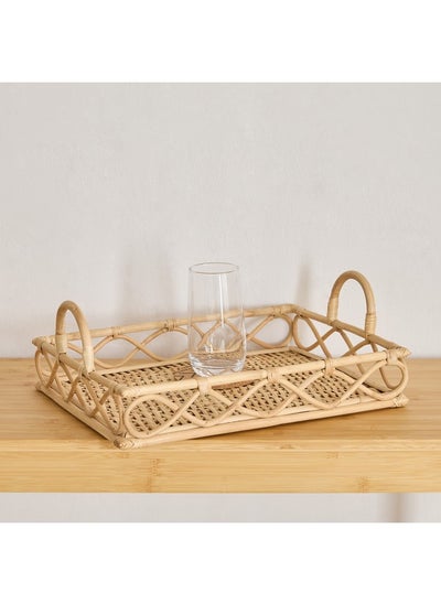 Buy Boho Bliss Rectangle Tray 37 x 7 x 27 cm in UAE