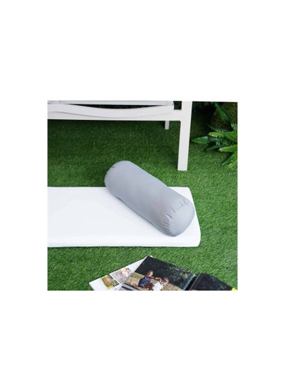 اشتري Adonis Bolster Cushion 15x45cm - Grey في الامارات