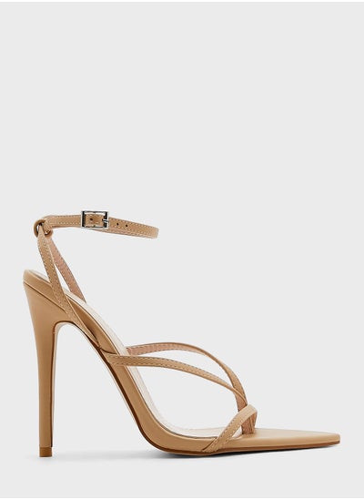 Buy Pointed Toe Strappy Heeled Sandal in Saudi Arabia