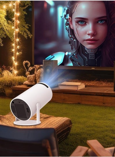 اشتري Mini Projector with Android 11 Portable Projector 1080P Full HD 4K Support Smart 5G Projector WiFi 6 Band Horizontal Correction 180° Rotation في الامارات