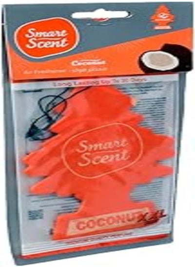 Buy Smart ND136 Large Hanging Car Air Freshner, Coconut Scent With Perfect Design, Premium And Eco-Friendly Material - Multi Colour in Egypt