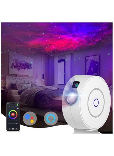 اشتري Smart Galaxy Projector,LED Starry Sky Night Light Star Projector,Nebula Ceiling Night Light App & Voice Controlled for Gaming Room,Bedroom,Home Theater,Camp Tent في الامارات