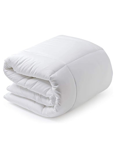 Buy Comfy White Cotton All Season Fiber Filled King Size 220 X 240 Cm Duvet in UAE