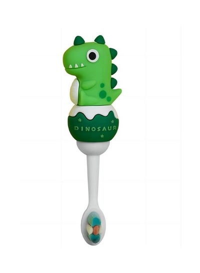 Buy The new cartoon cute dinosaur shaped children's toothbrush is super soft and does not hurt the gingival cilia. Deep cleaning silicone food grade PP toothbrush in Saudi Arabia