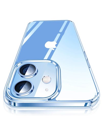 Buy Transparent Crystal Clear iPhone 11  Case 6.1 inch - Shockproof Curved Edges apple iphone 11 case - HD Clear Anti Scratch iPhone 11 protective case in Saudi Arabia