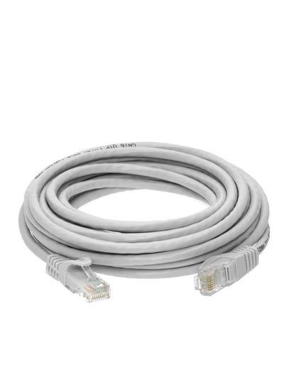 اشتري 5M Ethernet Cable Cat6 Cable Network Cable High Speed Internet Shielded RJ45 Ethernet Patch Cable Compatible With Laptop, PC, PS5, PS4, TV, Modem, Router & Switch white في الامارات