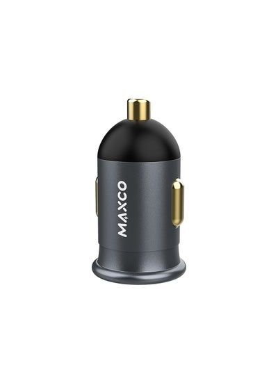 Buy Maxco MQ06 Fast Car Charger 30W Dual Ports - Grey in Egypt