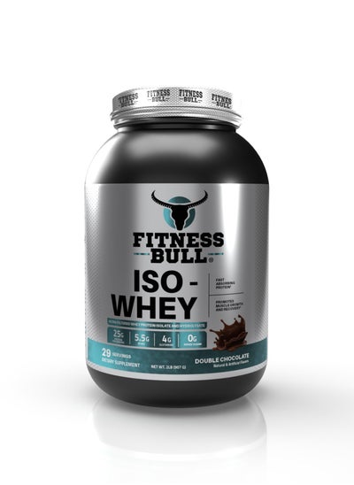 Buy ISO-Whey Double Chocolate Ultra Filtered Whey Protein Isolate and Hydrolysate Fast Absorbing Protein Promoted Muscle Growth and Recovery Dietary Supplement 29 Servings 907 g in UAE