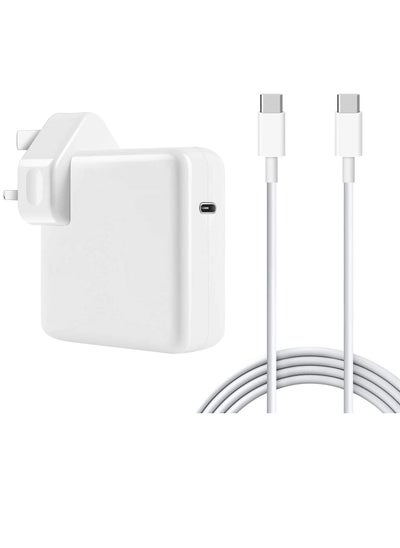 اشتري 96W USB C Mac Book Pro Charger Fast Charging Mac Charger Power Adapter Compatible with MacBook Pro 16/15/14/13 Inch and MacBook Air 13 Inch, Charge Adapter for Laptop/Tablet/Smartphone with USB C Port في الامارات