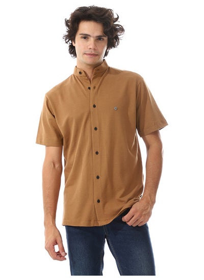 Buy Mustard Mandarin Trendy Shirt in Egypt