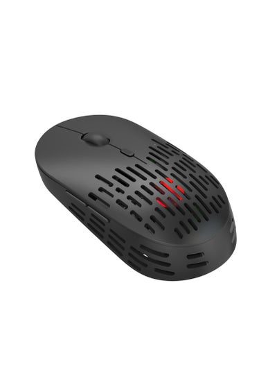 Buy T38 Wireless Mouse Lightweight Silent 6 Button 2.4GHz 1600DPI Rechargeable Mouse for Office (Black) in UAE
