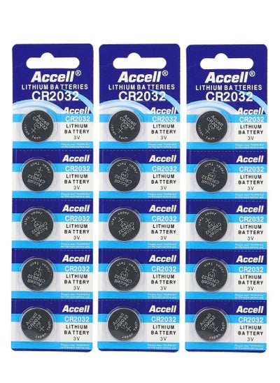 Buy 15 Piece CR2032 Lithium Coin Cell Battery 3V in UAE