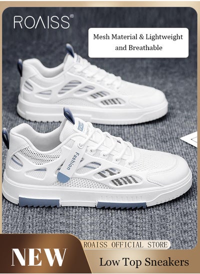 Buy Men Versatile Casual Sneakers Breathable Running Mesh Shoes Non Slip and Wear Resistant with Plastic Splicing Design in UAE