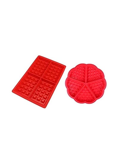 اشتري Silicone Waffle Mold pack of 2 - Multi Color في مصر