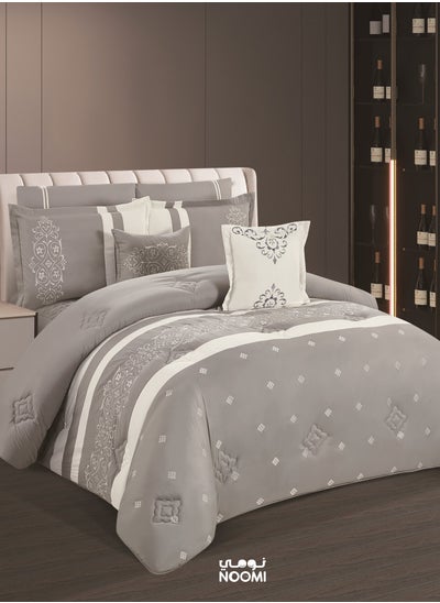 Buy Lara Comforter Set Microfiber, 8 pieces, king size, 260 cm x 240 cm in Saudi Arabia