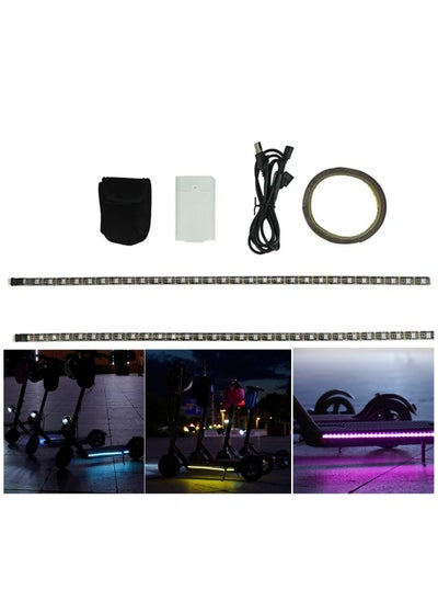 اشتري Scooter LED Light Strip Waterproof Chassis Colorful Night Safe Cycling Bar Lamp Skateboard Decorative Night Light For Xiaomi Mijia M365 Electric Scooter Skateboard في الامارات