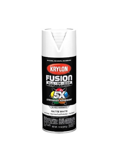 Buy Fusion All-In-One Spray Paint and Primer Matte White 12oz K02764007 in Saudi Arabia