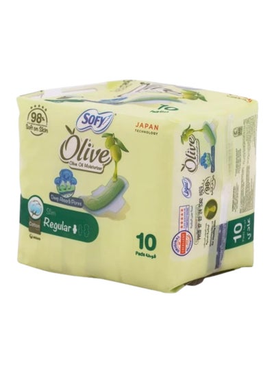 Buy Sofy feminine pads with moisturizing olive oil normal10 pads in Saudi Arabia