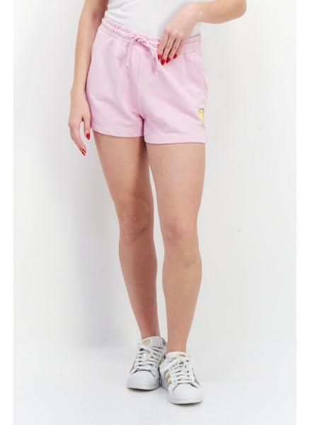 اشتري Women Graphic Print Basic Shorts, Pink في الامارات