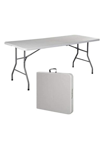 Buy promass Adjustable Folding Table Portable Plastic Picnic Party Camping Table Indoor Outdoor, Size 180X74X74CM in UAE