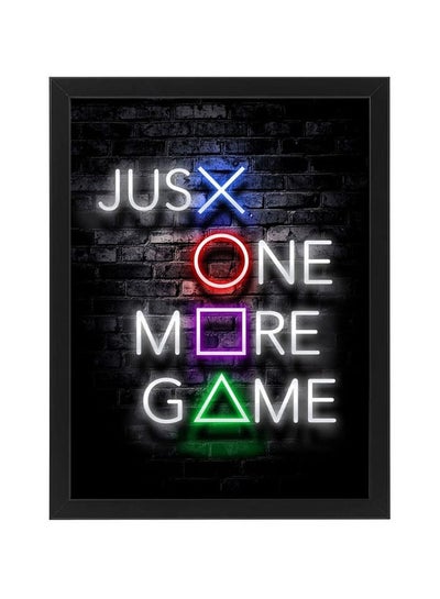 اشتري Just One More Game Neon Wall Art Poster Frame في مصر