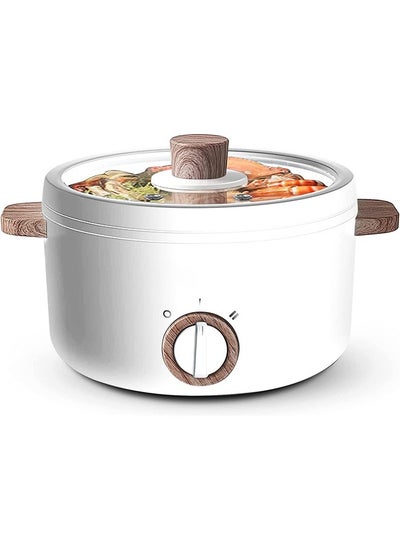 اشتري Electric Hot Pot, 1.5L Mini Multifunction Electric Cooker for Shabu-Shabu, Stir Fry, Noodles, Pasta, Nonstick Frying Pan for Sauté, Dual Power Control Ramen Cooker for Dorm and Office في الامارات