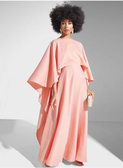 Buy Cape Sleeve Pleated Kaftan in Saudi Arabia