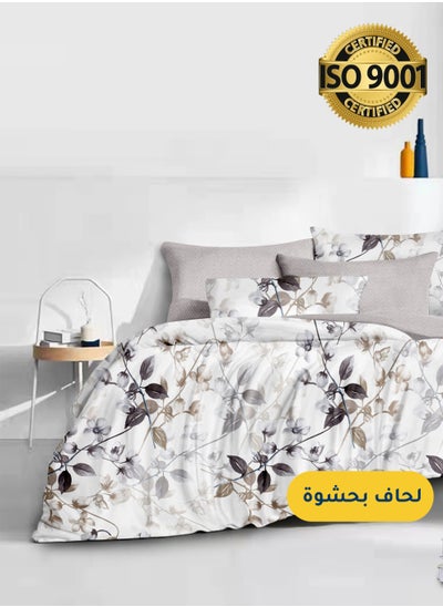 Buy Microfiber Printed Comforter Sets, Fits 200 x 200 cm King / Double Size Bed, 6 Pcs, With Soft Filling, Celine Series in Saudi Arabia