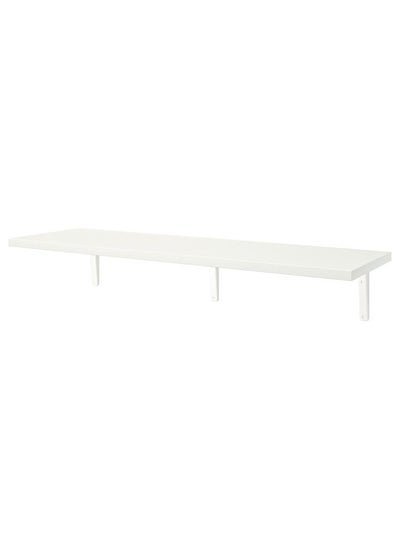 Buy Shelf With Bracket White 120X30 Cm in Saudi Arabia