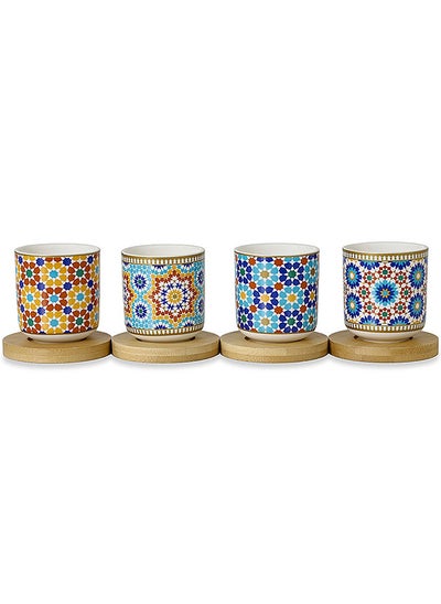 اشتري Marrakech Porcelain Coffee Cup, Multicolour - 110ml في الامارات