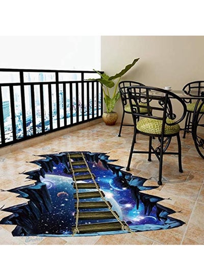 Buy COOLBABY Universe Galaxy Suspension Bridge Floor Stickers Waterproof Space Rope 3D Parlor Bedroom Balcony Wall Sticker Ceiling in UAE