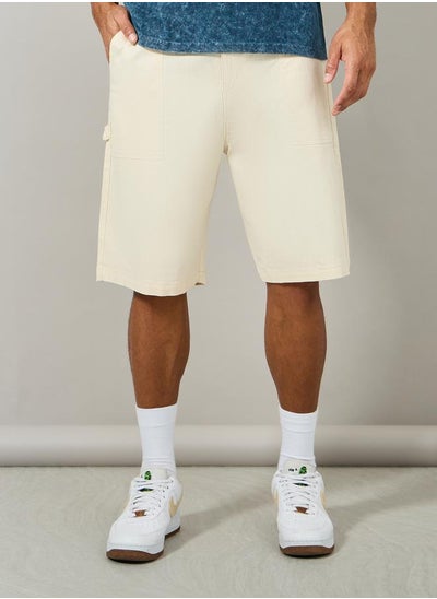 Buy Premium Stretch Slub Twill Woven Carpenter Shorts in Saudi Arabia