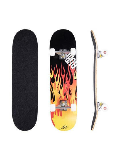 اشتري Skateboard - Skateboards for Beginners 80 x 20cm Complete Standard Skateboard for Girls and Boys, 7 Layer Maple Double Kick Concave Skateboard for Kids and Adults في السعودية