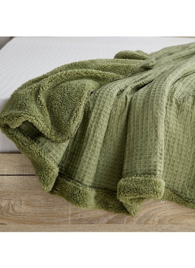 Buy Serene Waffle Double Layer Twin Blanket 150 X 200 Cm in UAE