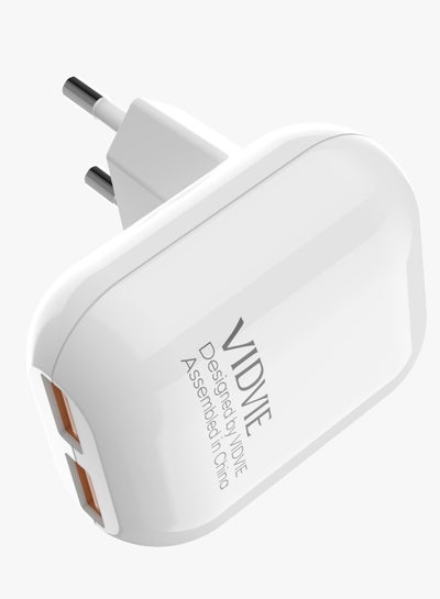 Buy VIDVIE-CHARGER PLE218-Dual Safer Charger with Smart Solution-2.4A MAX-Micro Cable-2 USB Output-Smart Chip-Fast Charging-Unique and Stylish Design in Egypt