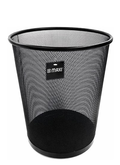 Buy Metal Mesh Waste Bin Large 18 Litre Capacity Black in UAE