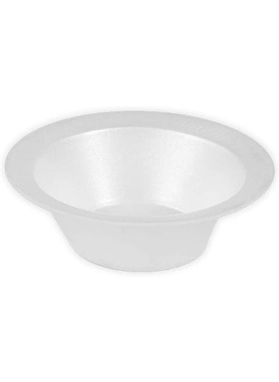 اشتري Foam Bowl 12 Ounce White Compostable Bowls Disposable Bowl Paper Plastic Cold Ice Cream Cereal Ramen Pho Freezer Safe Pack of 25 Pieces. في الامارات