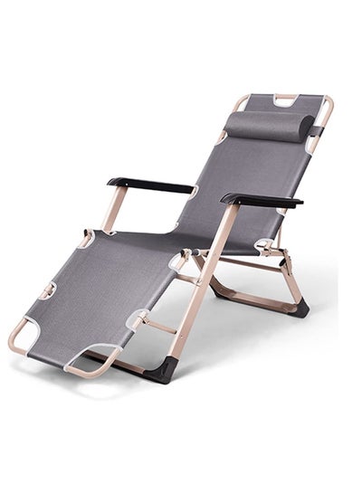 Buy Adjustable Zero Gravity Folding Reclining Lounge Chair with Adjustable Headrest Oversize Recliner Lounger Beach Chairs Foldable Beach Chair in UAE