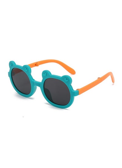 اشتري Summer round frame UV protection children's sunglasses Green في السعودية